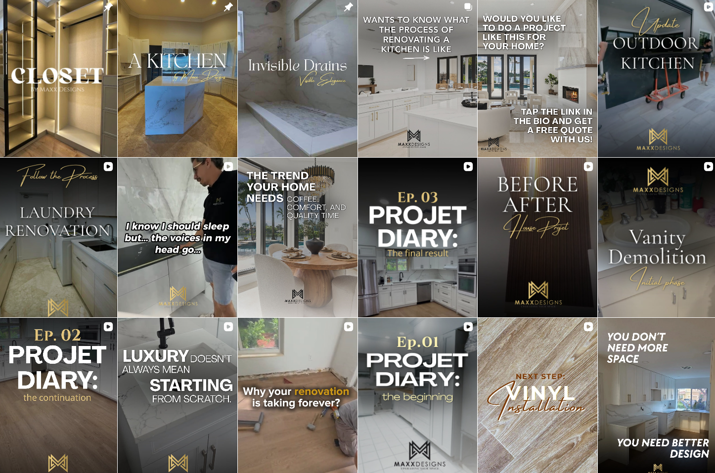 Instagram project post by Maxx Designs